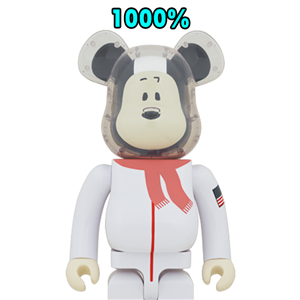 BE@RBRICK  - ASTRONAUT SNOOPY - WORLD WIDE TOUR 3 - 1000％ (TC) 